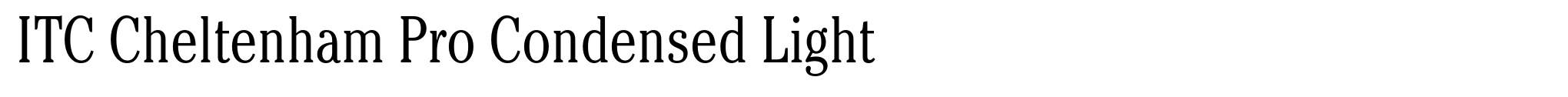 ITC Cheltenham Pro Condensed Light image